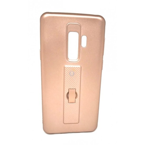 CAPA DE SILICONE MOTOMO COM ANEL DE DEDO PARA SAMSUNG GALAXY S9 PLUS/G965 DOURADO